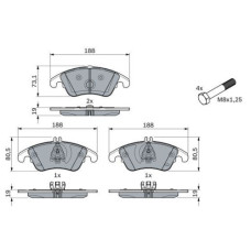 BRAKE PAD SET MERCEDES C W204 FRONT