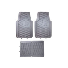 RUBBER MAT SET 4 PIECE GREY