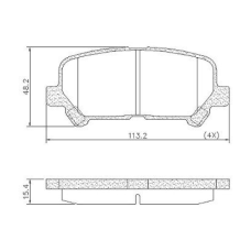 BRAKE PAD SET TRAILBLAZER MU-6 REAR