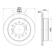 BRAKE DISC FORTUNER PRADO REAR