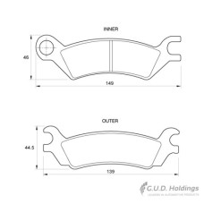 BRAKE PAD SET MAZDA 626 2.0 SLi REAR