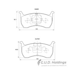 BRAKE PAD SET MAZDA 626 1.6-2.0 FRONT
