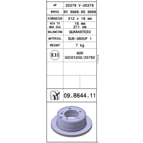BRAKE DISC TOYOTA LANDCRUISER 1HZ REAR BRAKE DISC TOYOTA LANDCRUISER 1HZ REAR