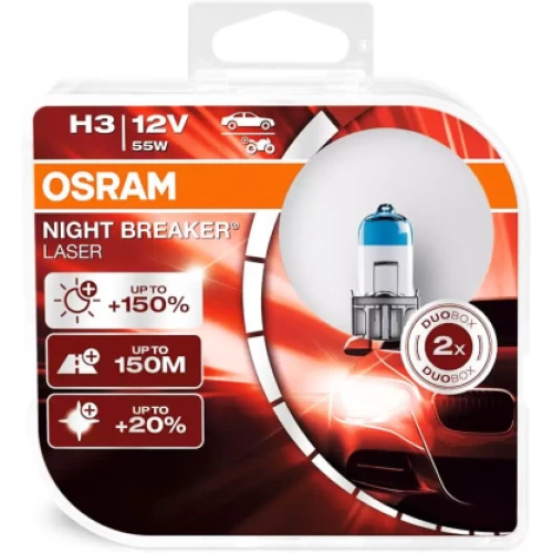 GLOBE H3 12V 55W NIGHTBREAKER LASER SET GLOBE H3 12V 55W NIGHTBREAKER LASER SET