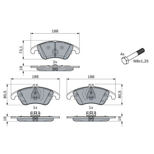 BRAKE PAD SET MERCEDES C W204 FRONT BRAKE PAD SET MERCEDES C W204 FRONT