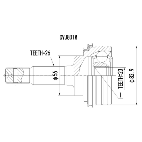 CV JOINT COROLLA CONQUEST OUTER CV JOINT COROLLA CONQUEST OUTER