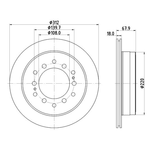 BRAKE DISC FORTUNER PRADO REAR BRAKE DISC FORTUNER PRADO REAR
