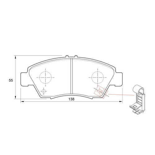 BRAKE PAD SET HONDA BALLADE CIVIC FRONT BRAKE PAD SET HONDA BALLADE CIVIC FRONT