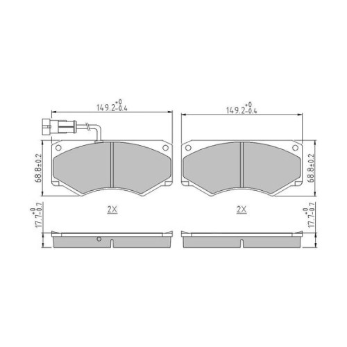 BRAKE PAD SET MINI COOPER FRONT BRAKE PAD SET MINI COOPER FRONT