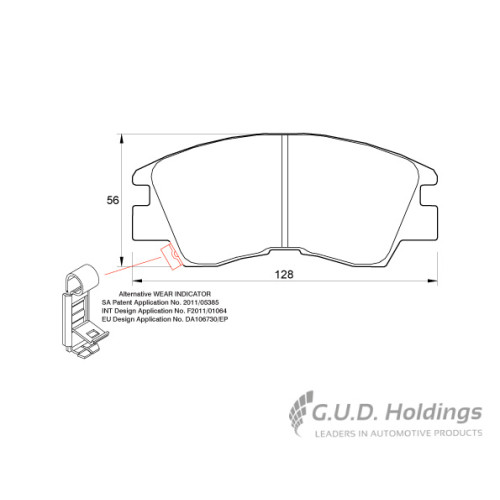 BRAKE PAD SET MITSUBISHI COLT FRONT BRAKE PAD SET MITSUBISHI COLT FRONT