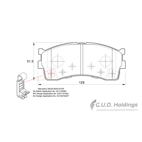 BRAKE PAD SET KIA FRONT BRAKE PAD SET KIA FRONT
