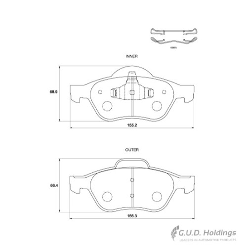 BRAKE PAD SET RENAULT LAGUNA II FRONT BRAKE PAD SET RENAULT LAGUNA II FRONT