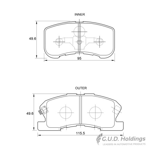 BRAKE PAD SET DAIHATSU AYGO GO FRONT BRAKE PAD SET DAIHATSU AYGO GO FRONT