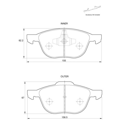 BRAKE PAD SET FORD MAZDA VOLVO FRONT BRAKE PAD SET FORD MAZDA VOLVO FRONT