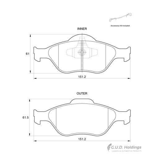 BRAKE PAD SET FIESTA FIGO KA FRONT BRAKE PAD SET FIESTA FIGO KA FRONT