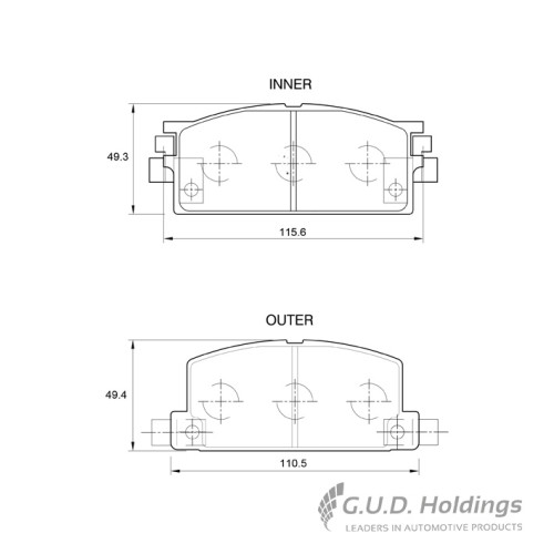 BRAKE PAD SET ISUZU MERC TOY KIA FRONT BRAKE PAD SET ISUZU MERC TOY KIA FRONT