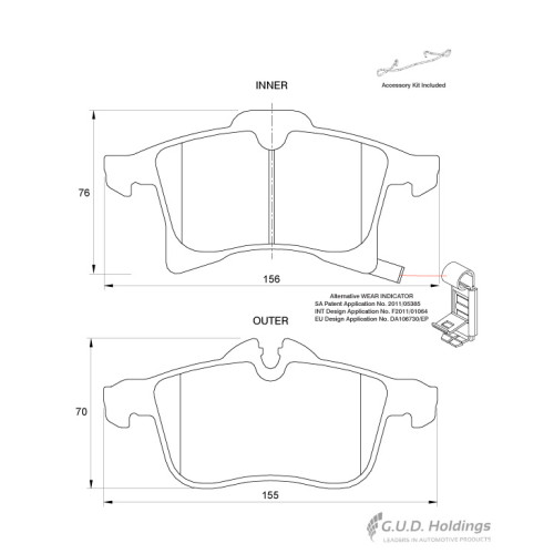 BRAKE PAD SET OPEL ADAM ASTRA CORSA FRT BRAKE PAD SET OPEL ADAM ASTRA CORSA FRT