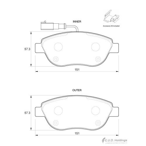BRAKE PAD SET STILO BRAVO MITO FRONT BRAKE PAD SET STILO BRAVO MITO FRONT
