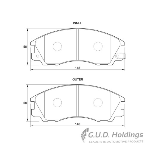 BRAKE PAD SET HYUNDAI TERRACAN FRONT BRAKE PAD SET HYUNDAI TERRACAN FRONT