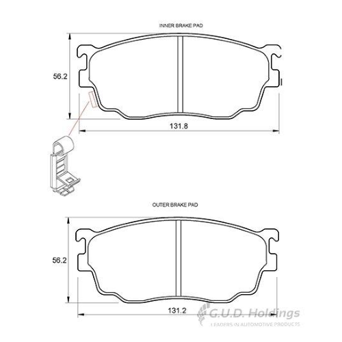 BRAKE PAD SET MAZDA 6 2.0-2.5 FRONT BRAKE PAD SET MAZDA 6 2.0-2.5 FRONT