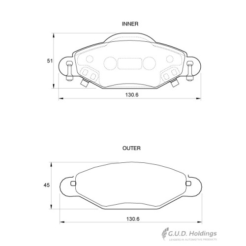 BRAKE PAD SET TOYOTA YARIS 1.3 FRONT BRAKE PAD SET TOYOTA YARIS 1.3 FRONT