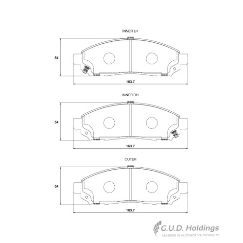BRAKE PAD SET NAVARA PATHFINDER FRONT BRAKE PAD SET NAVARA PATHFINDER FRONT