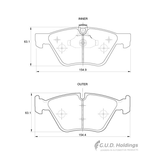BRAKE PAD SET BMW 3 5 Z SERIES FRONT BRAKE PAD SET BMW 3 5 Z SERIES FRONT