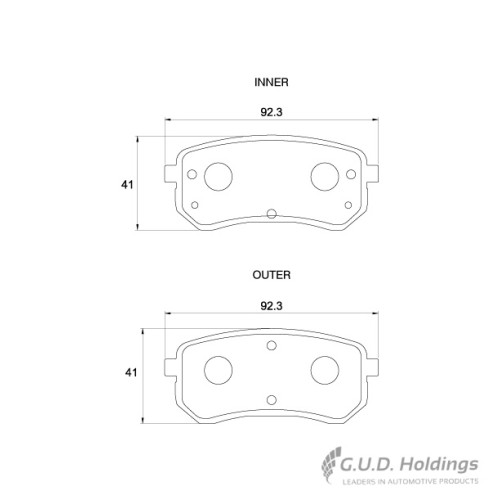 BRAKE PAD SET HYUNDAI KIA REAR BRAKE PAD SET HYUNDAI KIA REAR