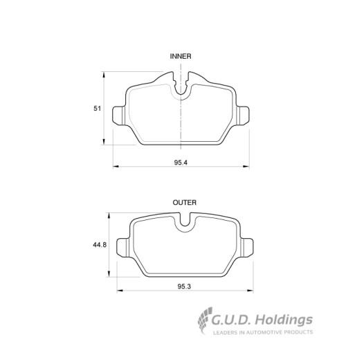 BRAKE PAD SET BMW 1-5 SERIES MINI REAR BRAKE PAD SET BMW 1-5 SERIES MINI REAR