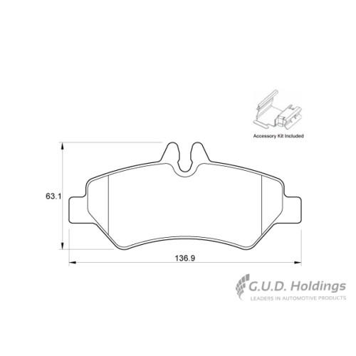 BRAKE PAD SET SPRINTER CRAFTER REAR BRAKE PAD SET SPRINTER CRAFTER REAR