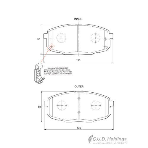 BRAKE PAD SET HYUNDAI KIA FRONT BRAKE PAD SET HYUNDAI KIA FRONT