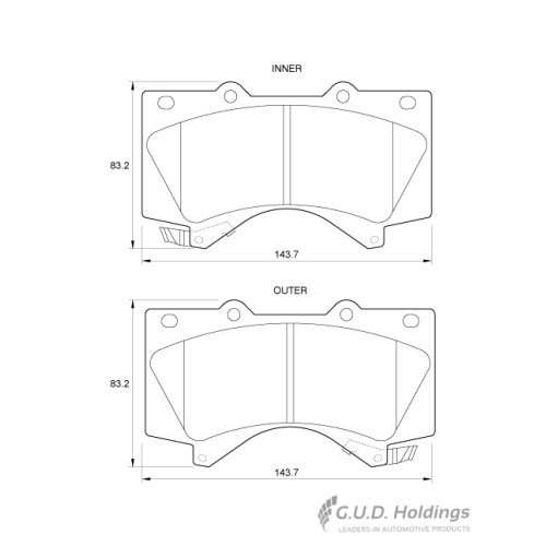 BRAKE PAD SET LANDCRUISER LEXUS FRONT BRAKE PAD SET LANDCRUISER LEXUS FRONT