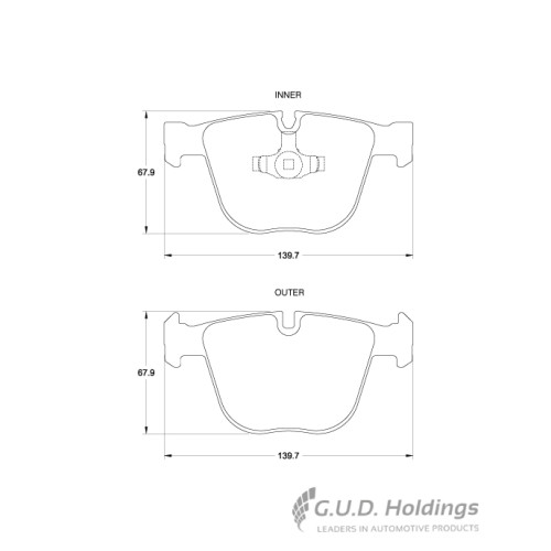 BRAKE PAD SET BMW 7 SERIES REAR