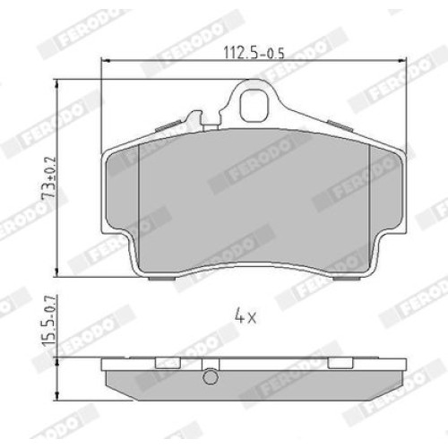 BRAKE PAD SET PORSCHE BOXTER+S 2.5 REAR BRAKE PAD SET PORSCHE BOXTER+S 2.5 REAR