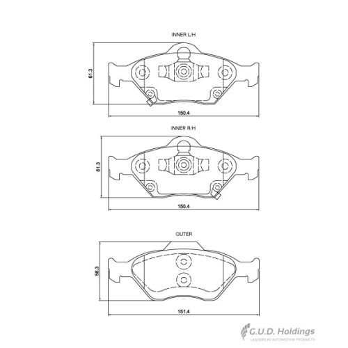 BRAKE PAD SET TOYOTA YARIS 1.0-1.8 FRONT BRAKE PAD SET TOYOTA YARIS 1.0-1.8 FRONT