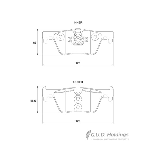 BRAKE PAD SET BMW 1-2-3-4 SERIES REAR BRAKE PAD SET BMW 1-2-3-4 SERIES REAR