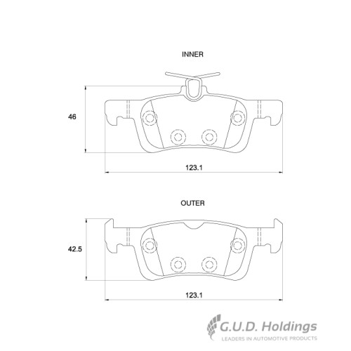 BRAKE PAD SET PEUGEOT 308 II REAR BRAKE PAD SET PEUGEOT 308 II REAR
