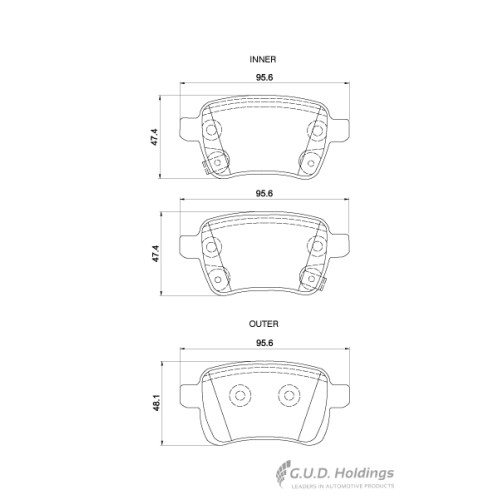 BRAKE PAD SET OPEL ADAM CORSA REAR BRAKE PAD SET OPEL ADAM CORSA REAR