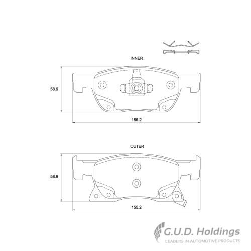 BRAKE PAD SET OPEL ASTRA K 1.0-1.6 FRONT BRAKE PAD SET OPEL ASTRA K 1.0-1.6 FRONT