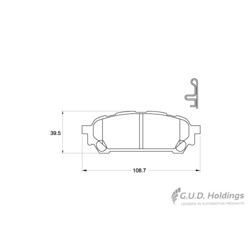 BRAKE PAD SET SUBARU IMPREZA REAR BRAKE PAD SET SUBARU IMPREZA REAR