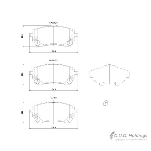 BRAKE PAD SET TOYOTA COROLLA CROSS FRONT BRAKE PAD SET TOYOTA COROLLA CROSS FRONT