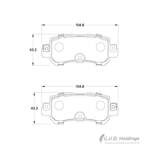 BRAKE PAD SET MAZDA 2 CX3 CX5 REAR BRAKE PAD SET MAZDA 2 CX3 CX5 REAR