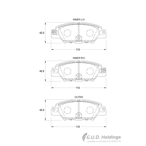 BRAKE PAD SET MAZDA CX5 MX5 REAR BRAKE PAD SET MAZDA CX5 MX5 REAR