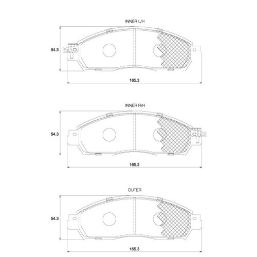 BRAKE PAD SET NAVARA 2.3 2.5 FRONT BRAKE PAD SET NAVARA 2.3 2.5 FRONT