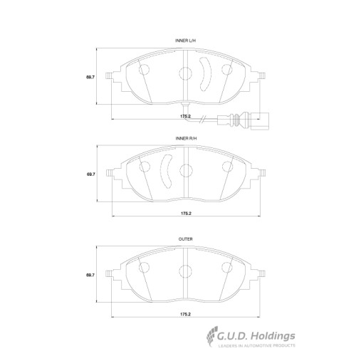 BRAKE PAD SET VW GOLF7 TIGUAN AUDI FRONT BRAKE PAD SET VW GOLF7 TIGUAN AUDI FRONT