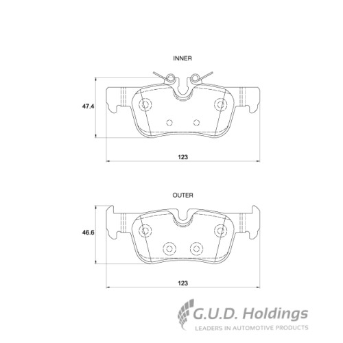 BRAKE PAD SET BMW 1-2-X1-X2 MINI REAR BRAKE PAD SET BMW 1-2-X1-X2 MINI REAR