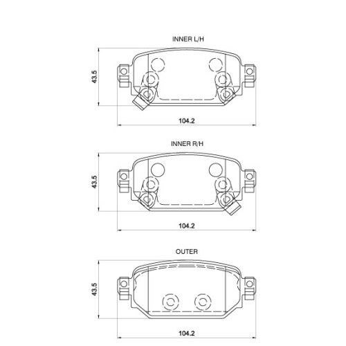 BRAKE PAD SET MAZDA 3 2014- REAR BRAKE PAD SET MAZDA 3 2014- REAR
