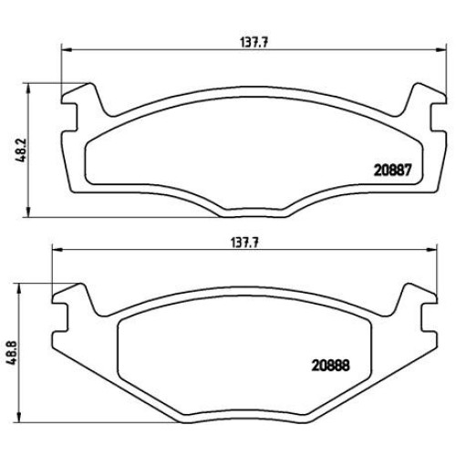 BRAKE PAD SET VW GOLF JETTA 1 2 3 FRONT BRAKE PAD SET VW GOLF JETTA 1 2 3 FRONT