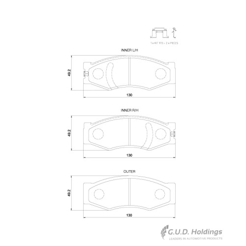 BRAKE PAD SET ISUZU FORD MAZDA MIT FRONT BRAKE PAD SET ISUZU FORD MAZDA MIT FRONT
